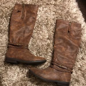 Brown tall boots